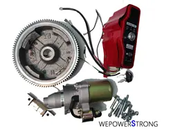 Estart Rebuild Whole Kit Incl. Starter Flywheel Switch Box Coil Etc. Fits for GX240 GX270 173F 177F Gas Engine 3-4 KW Generator