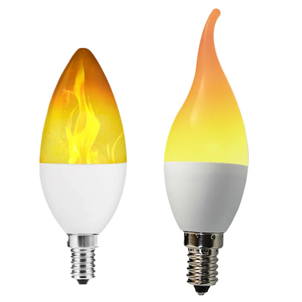 E14 LED Flame Flickering Bulb LED Fire Emulation Light E27 Candle Lamp 3 Modes Lighting Creative Xmas Atmosphere Lamp Home Decor