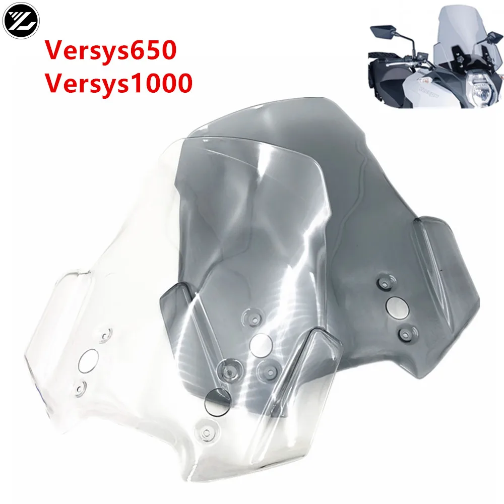 

For KAWASAKI Versys 650 1000 KLE650 2015-2020 KLZ1000 2012-2020 Front Windscreen Windshield Visor Screen Shield Wind Deflector