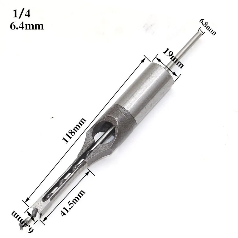 Imagem -03 - Hss Twist Drill Bits Kit Carpintaria Mortising Cinzel Auger Quadrado Buraco Serra Estendida 6.0 Mm16 mm