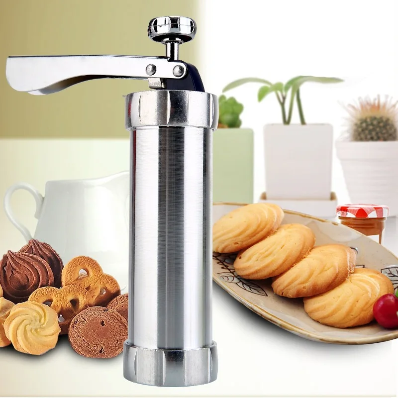 Stainless Steel Cake Cream Decorating Gun Set Nozzle Piping Dessert Muffin Maker Pastry Airbrush Cookie Baking Tools Kitchen