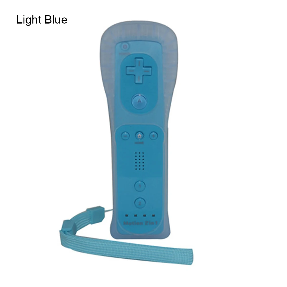 7 Colors 1pcs Built-in Motion Plus Remote Controller for Wii Gamepad With Silicone Case and Hand Strap for wii command