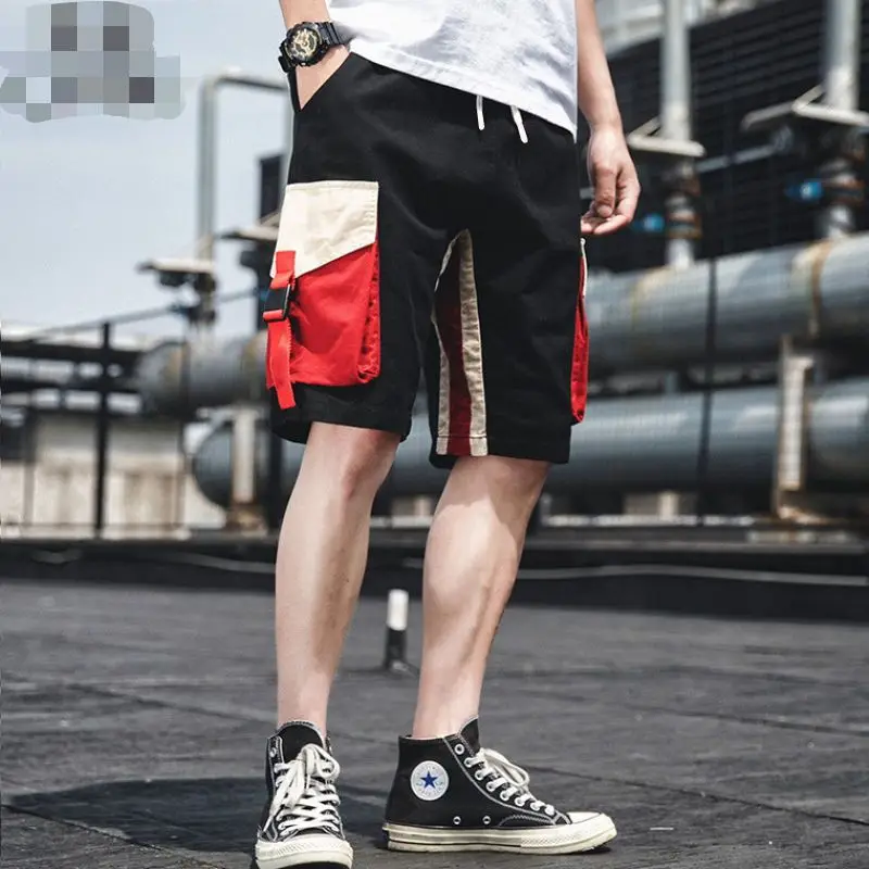 Summer Patchwork Sweatshorts Men Basketball Camo Cargo Shorts Cotton Army Green Running Shorts Plus Size Joggers