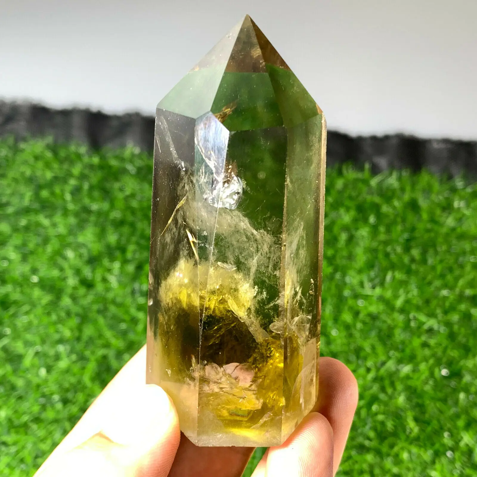 Natural Smoky Citrine Quartz Obelisk Crystal Wand Point Healing 60-70g