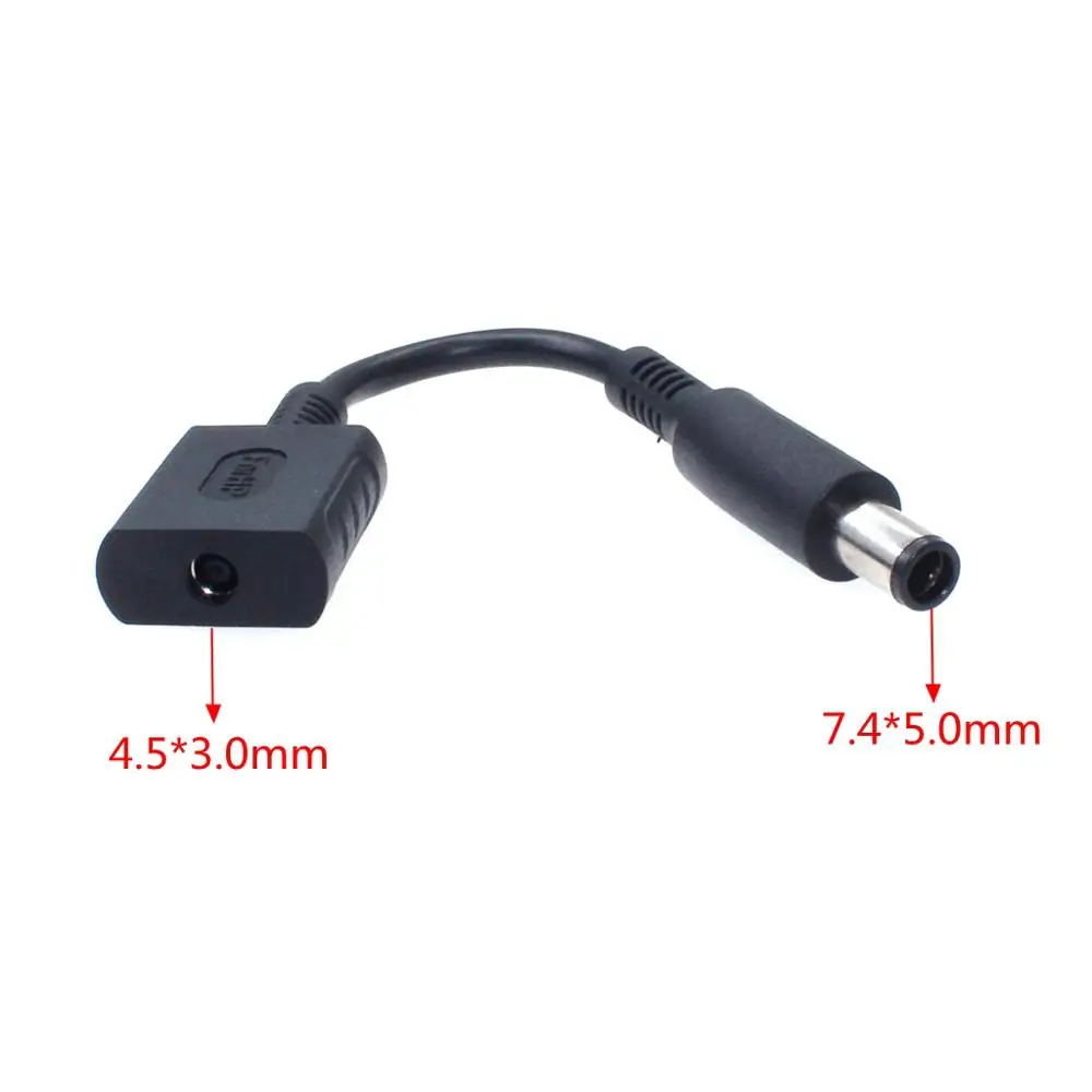 DC Power Adapter Connector Plug DC conversion head jack female 4.5*3.0mm plug to male 7.4*5.0 mm with Pin for HP Pavilion Laptop