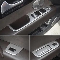 Car Door Armrest Window Lifter Switch Buttons Decoration Frame Cover Trim 7pcs For Audi Q7 2008-2015 Interior Auto Accessories