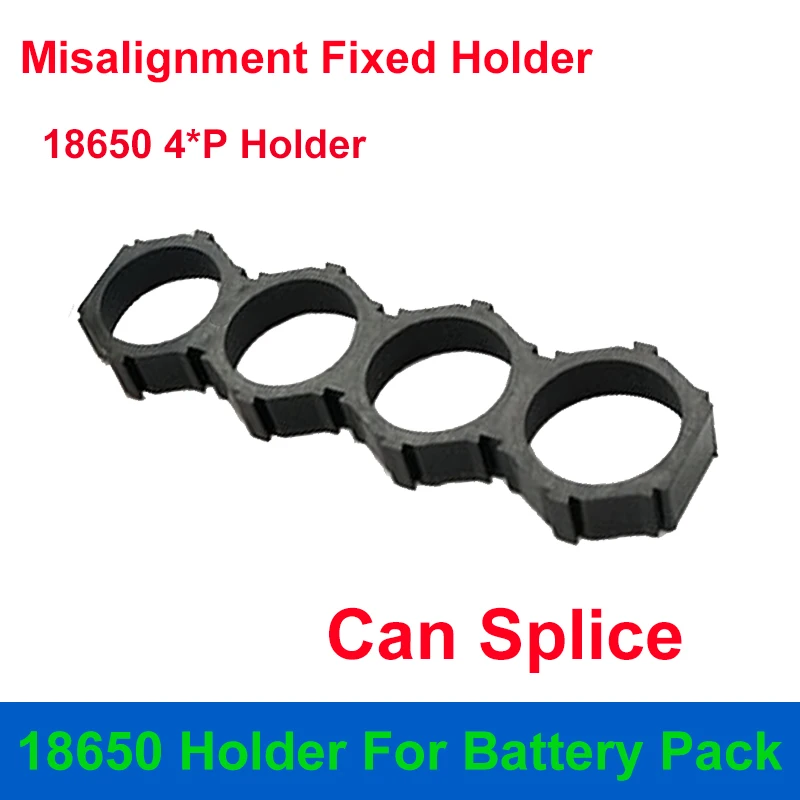 18650 titular desalinhamento suporte fixo desalinhado pode ser emendado suporte para diy 18500 18450 célula lifepo4 bateria de lítio