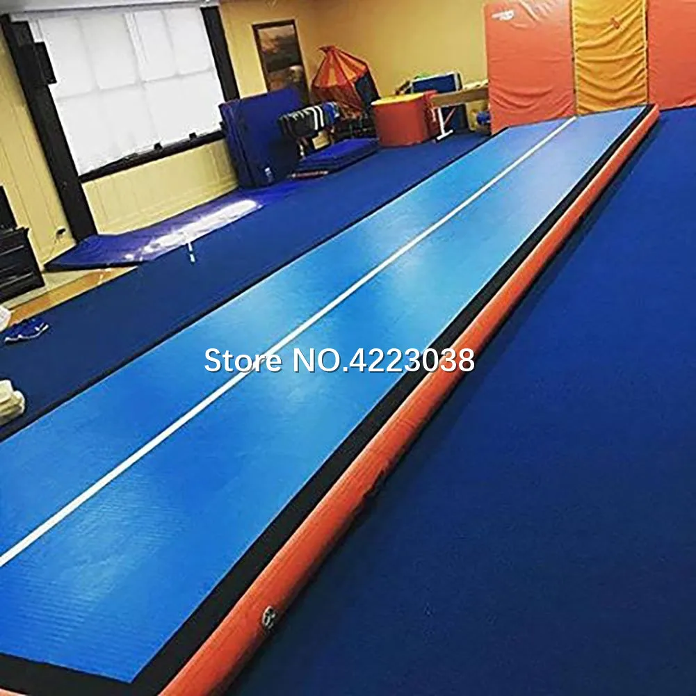 Free Shipping 12m Inflatable Gymnastics Mat Air Track for Tumbling Foot Air Floor for Gymnastics, Cheerleading Martial Arts