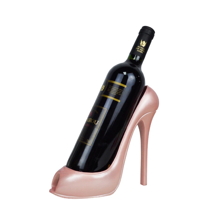 

High Heel Shoe Wine Bottle Holder Stylish Rack Gift Basket Accessory for Home Bar Tools