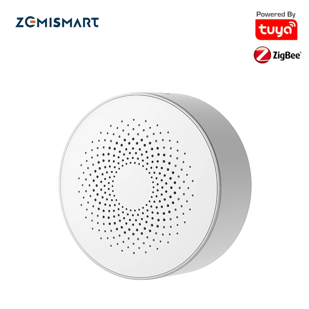 

Zemismart Tuya Zigbee Smart Sound and Flash Alarm Siren Detector Sensor Wireless Audible and Visible Alarm Anti-tamper Alexa