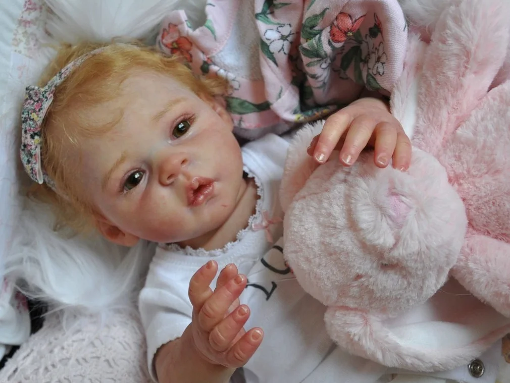 NPK 18inches reborn doll kit Santina popular prototypes lifelike real soft touch fresh color