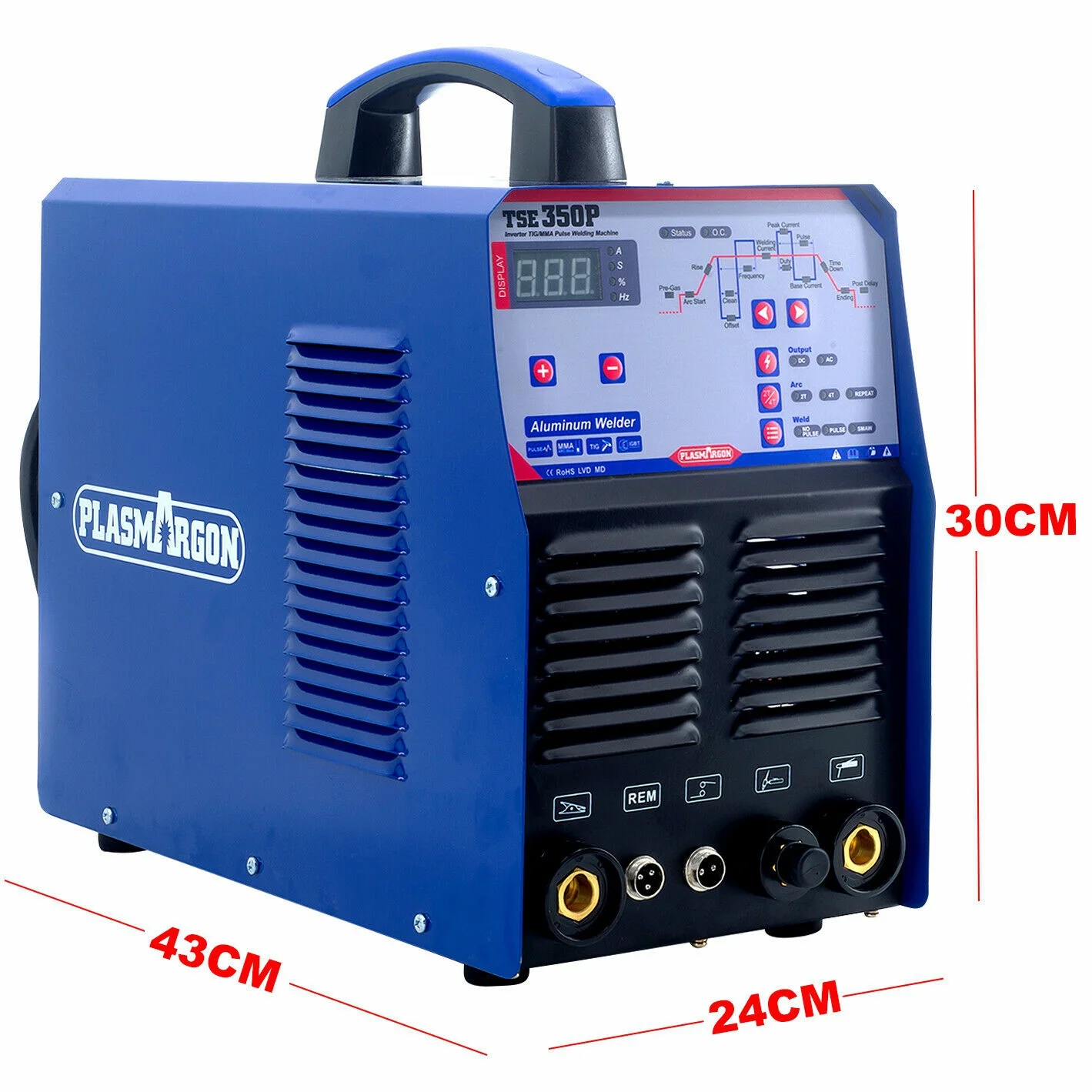 Mesin Las Aluminium 110V/220V Inverter Semi-otomatis AC DC 3 In 1 Pulse/Tig/MMA Welder Kontrol Digital