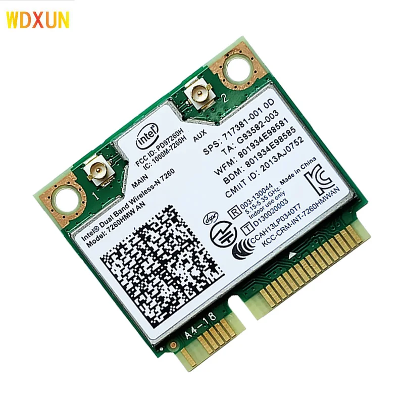 Dual Band Wireless-N 7260 7260AN 802.11abgn+BT4.0 combo WLAN adapter for hp ZBOOK 14 15 Series,sps 717381-001