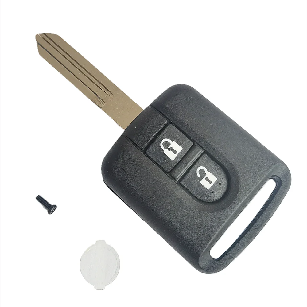 10pcs/lot Car Remote Key Shell Casing Replacement for Nissan Uncut Blade with Logo Sticker