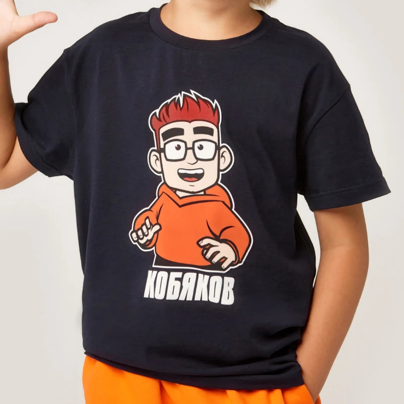 Children's 100% Cotton T Shirts Merch A4 KOBYAKOV Print Casual Family Clothing Set boy's & girl's Fashion Tops