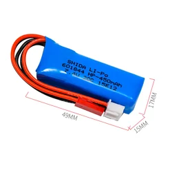 Batteria Lipo 7.4V 450mAh 20C per WLtoys K969 K979 K989 K999 P929 P939 RC ricambi auto 2s 7.4v batteria