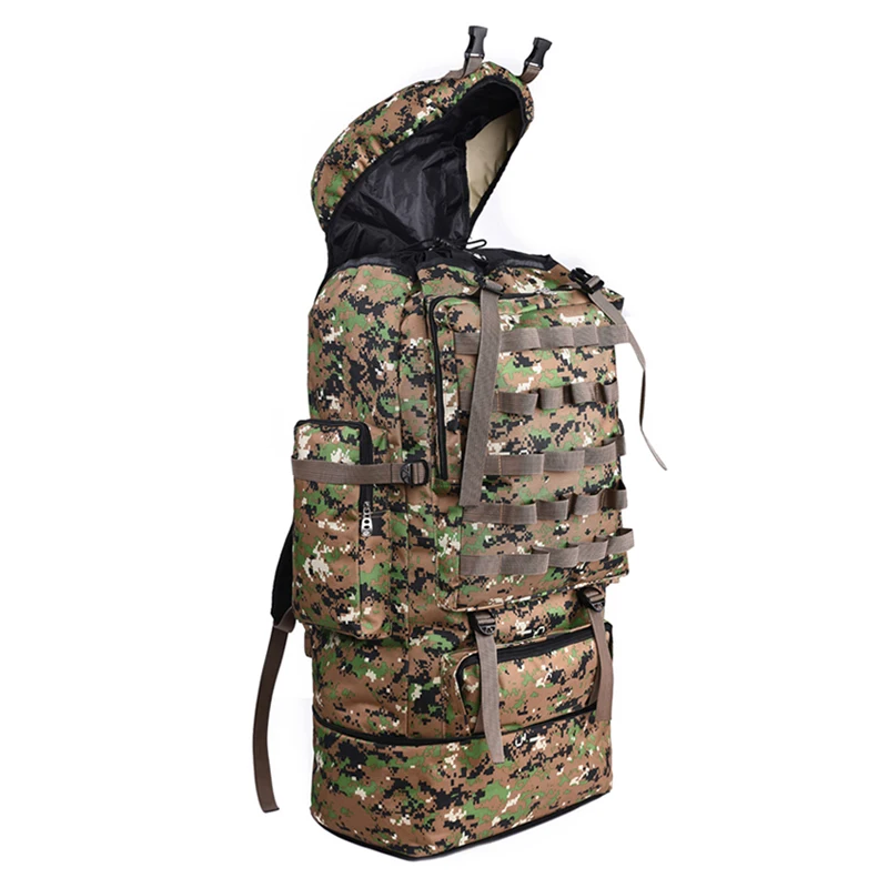 Fonto 100L Large Hiking Camping Camouflage Softback Backpack Military Tactical Bag For Men Women Outdoor Climbing Tra