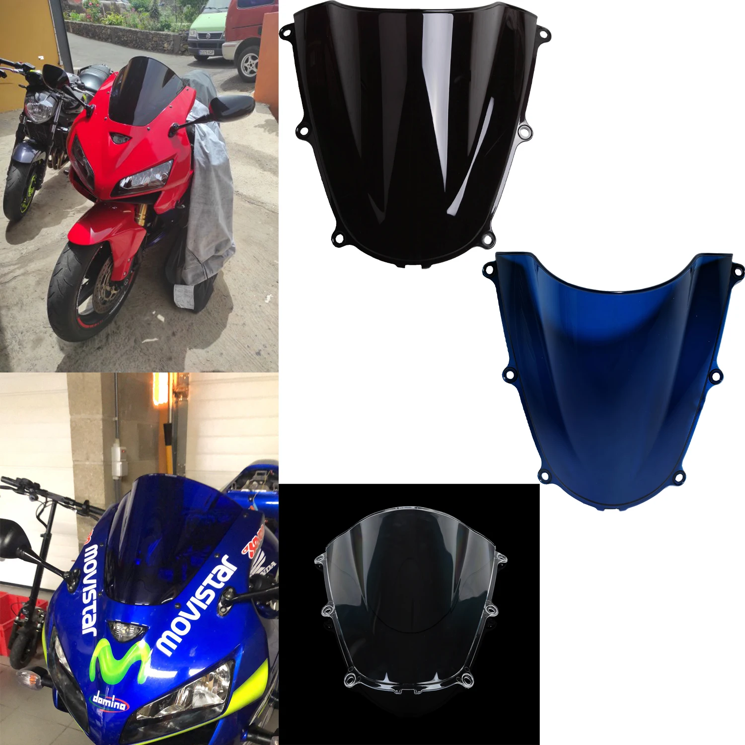 Motorcycle Windscreen Windshield Shield Screen Wind Protector For Honda CBR 600RR F5 2005 2006