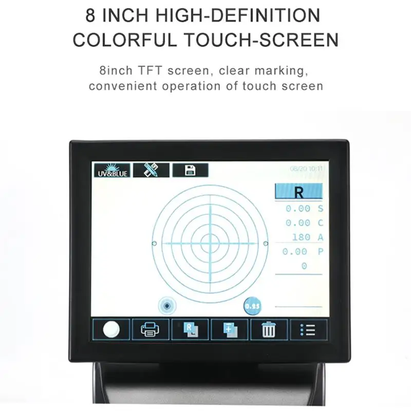 8 Inch Touch Screen Digital Lensmeter Auto Lensometer Focimeter Lensometro D908A With Aluminum Carry Case