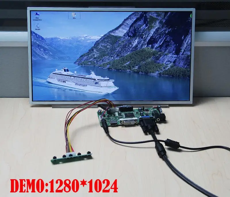 Imagem -05 - Kit de Placa de Controlador Lcd Vga Hdmi Faça Você Mesmo para Monitor m. Nt68676 Dvi L21 1366x76.