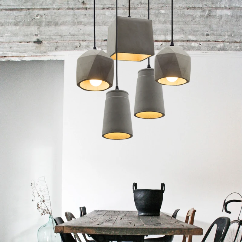 

Vintage Pendant lights concrete lamp farmhouse kitchen rustic light fixture industrial home decor farmhouse hganging lighting