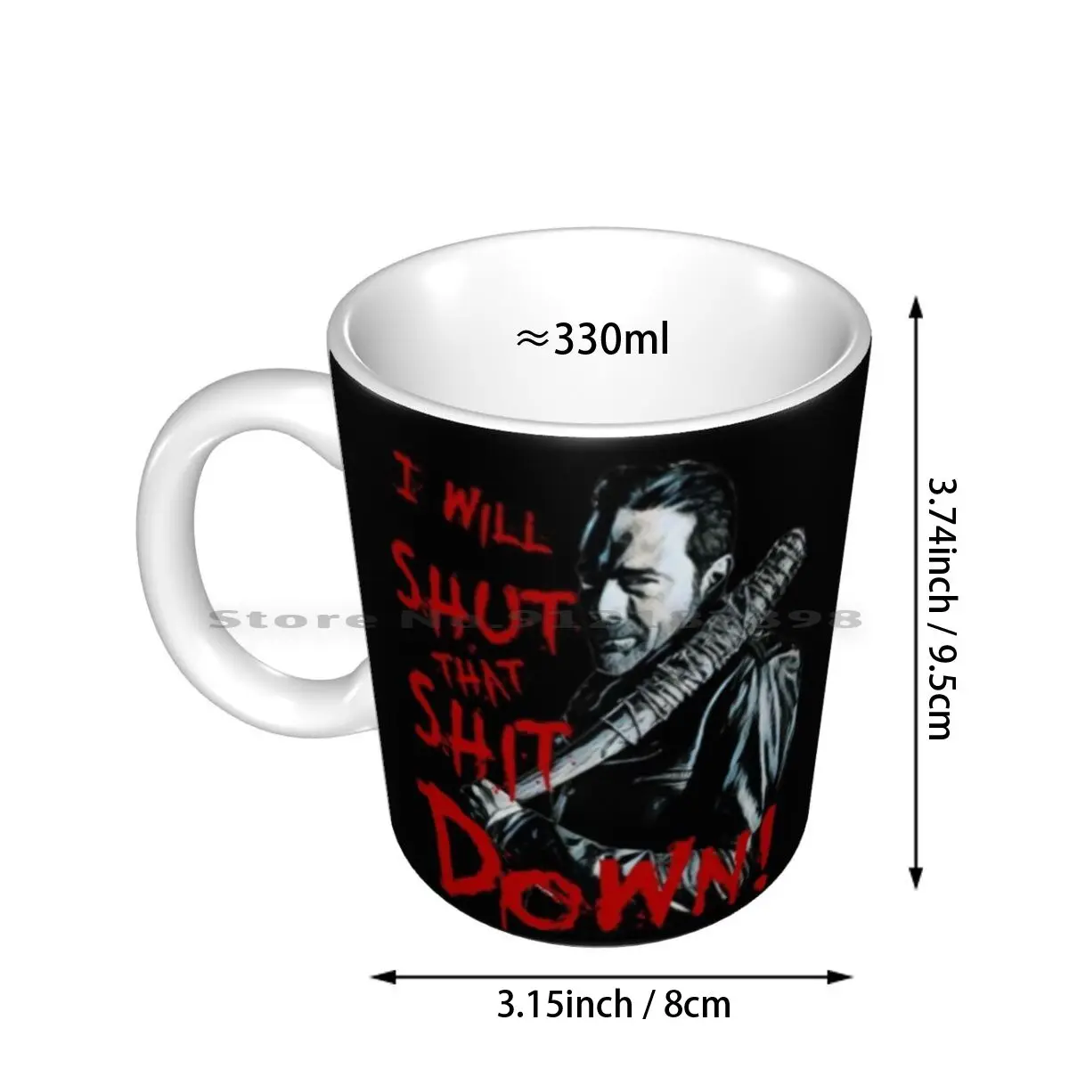 Negan Ceramic Mugs Coffee Cups Milk Tea Mug Negan The Walking Dead Zombie Daryl Rick Grimes Carl Mishone Carol Horror Tv Show