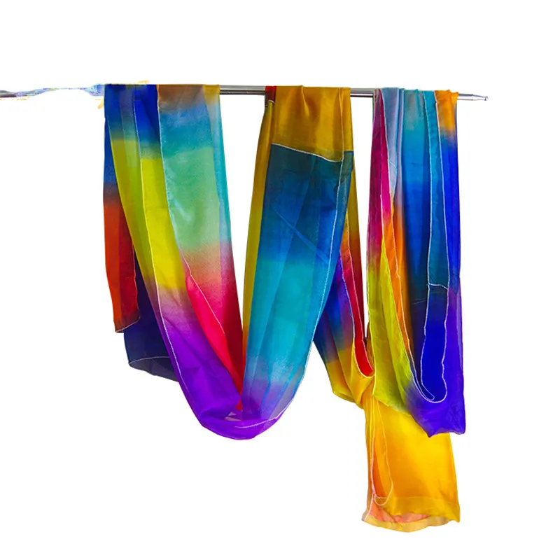 Magic Silk Change To Rainbow Waterfall Flower Magic Tricks Close Up Stage Props Magician Magic Easy To Do Illusion Toys