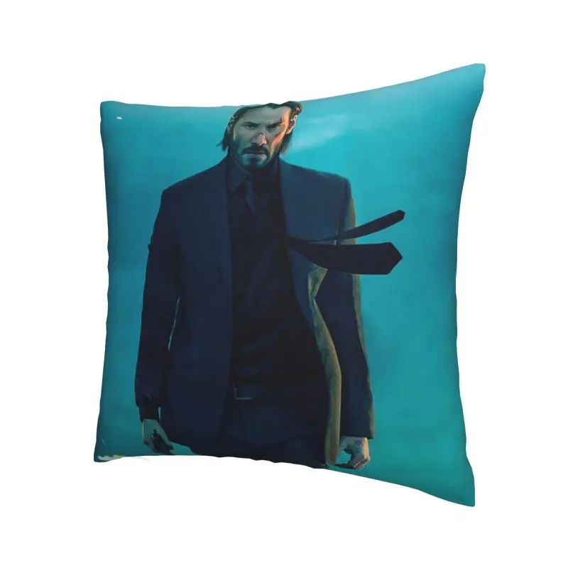 John Wick Movie Cushion Cover Two Side Printing Keanu Reeves Throw Pillow Case for Living Room Custom Pillowcase Home Decor