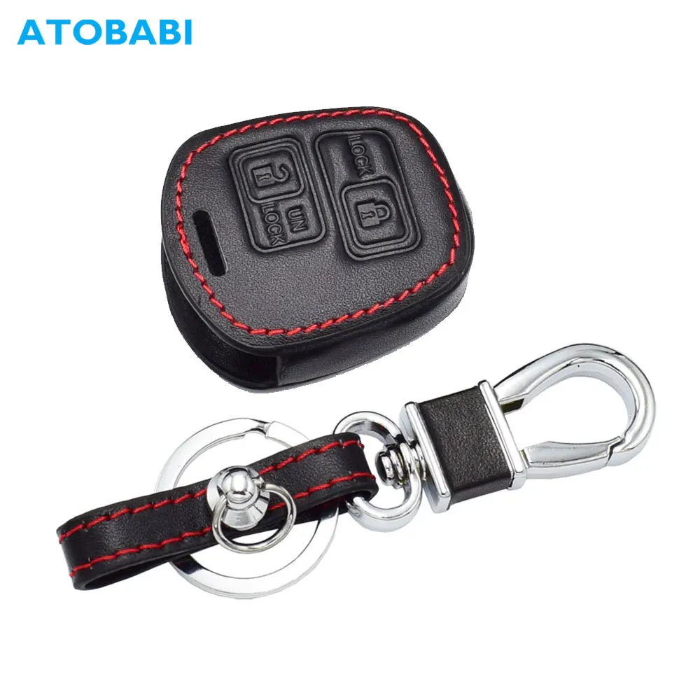 Leather Car Key Case For Lexus ES GX Toyota RAV4 Camry Highlander Corolla Prado Avensis Yaris Auris Remote Fobs Protector Cover