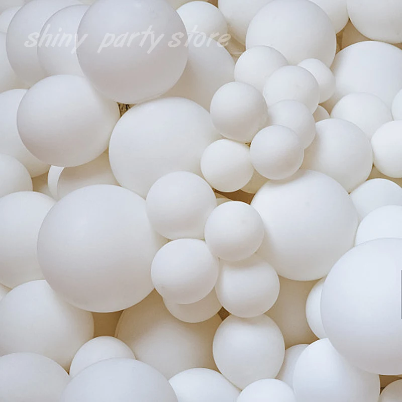 

5-36inch White Balloons Wedding Latex Helium Matte Round Helium Balloon Engageme Birthday Party Baby Shower Globos Decoration