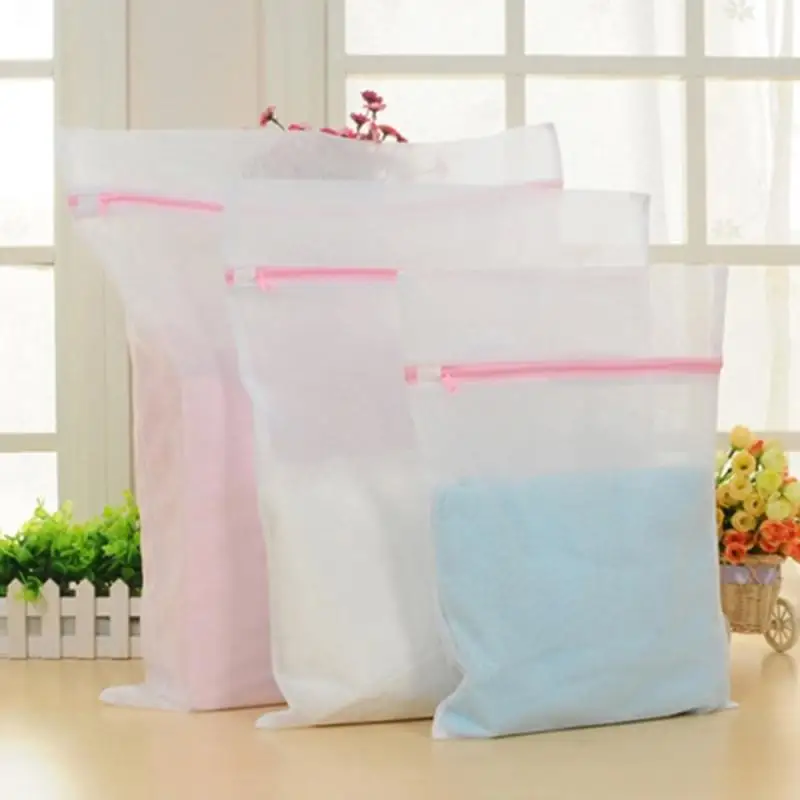 1PC 3 Sizes Zipped Laundry Bags Washing Machine Mesh Storage Pocket Bra Socks Underwear Wash Bag Laundry Storage Dropshipping