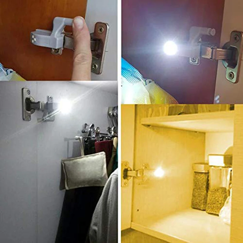 Touch LED Inner Hinge Lamp Under Cabinet Lights Universal Wardrobe Cupboard Sensor Lights for Bedroom Kitchen Closet Night Lamp