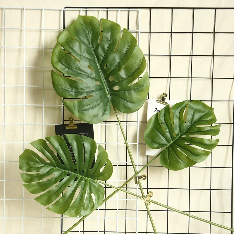 

72cm Artificial Turtle Leaf Soft Palm Leaves Branch Home Christmas Garden DIY Wedding Flower Wall Plant Wall Decor Monstera Leaf