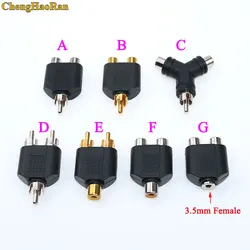 ChengHaoRan 3.5mm to RCA Stereo Female Jack Plug Adapter Headphone Y Audio Adapter RCA Male Female To 2RCA male Audio connector