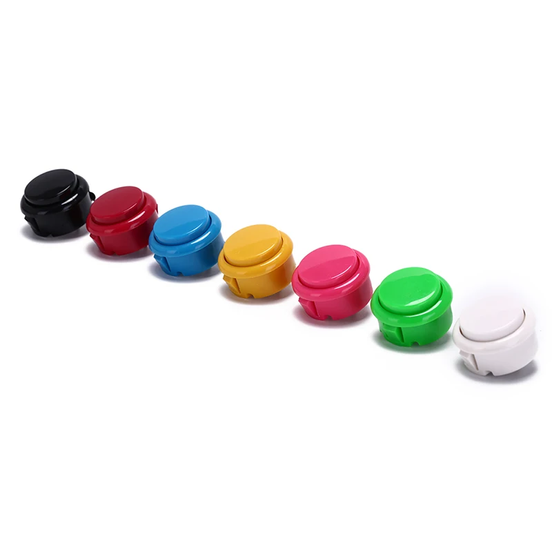 Boutons poussoirs pour borne d'arcade Sanwa, 10 pièces,pièces de rechange, 7 couleurs, accessoires de jeu,