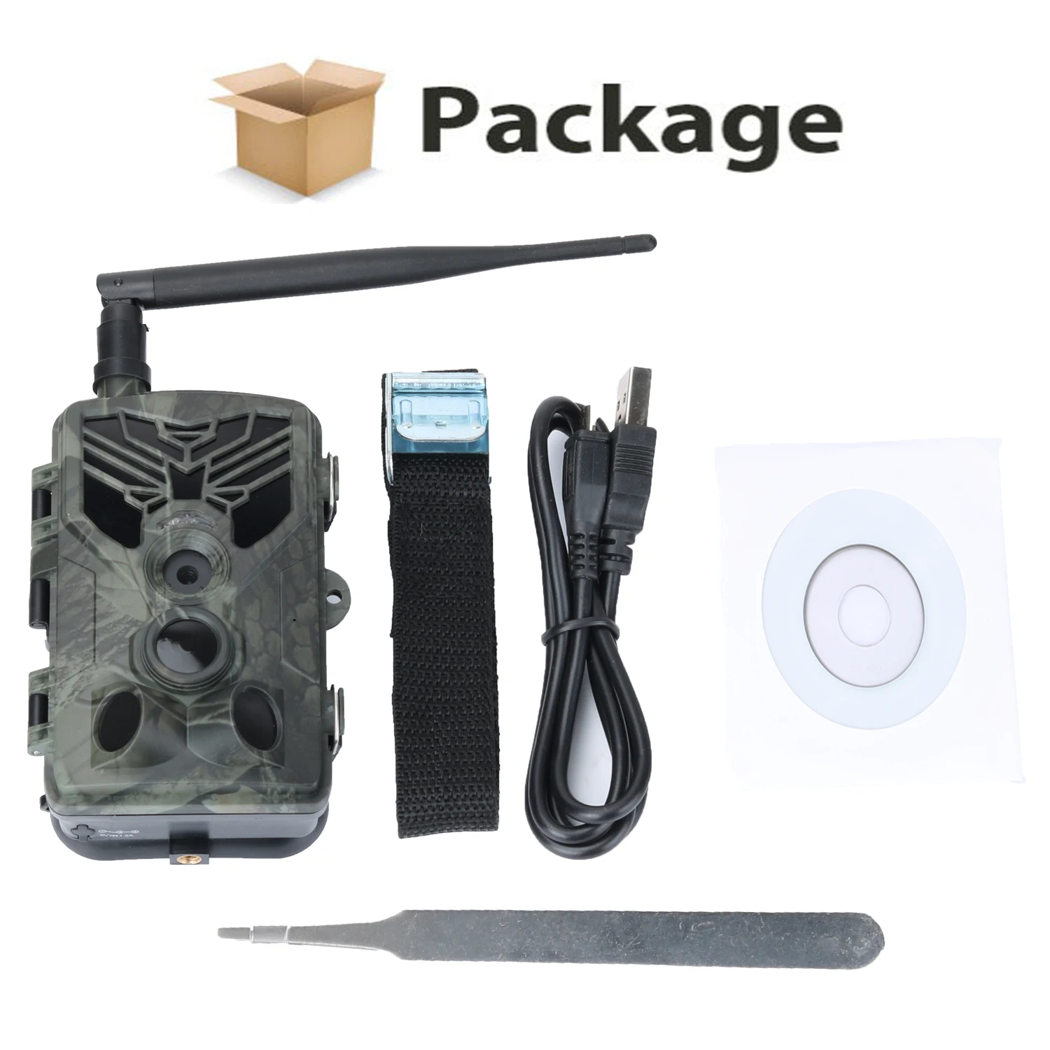 20MP 4G Trail Hunting Camera SMTP FTP MMS Cellular Wireless 1080P 0.3S Trigger Trail Cam Photo Trap  IP65 Waterproof HC810LTE