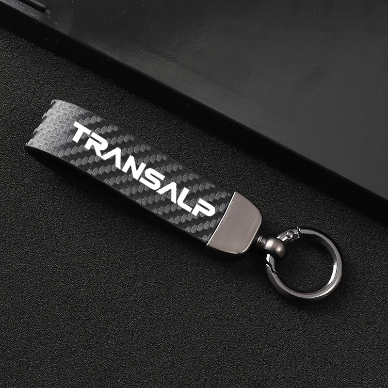 Carbon fiber motorcycle keychain key ring for HONDA TRANSALP 600 650 700 xlv650 Motorcycle Accessories 3