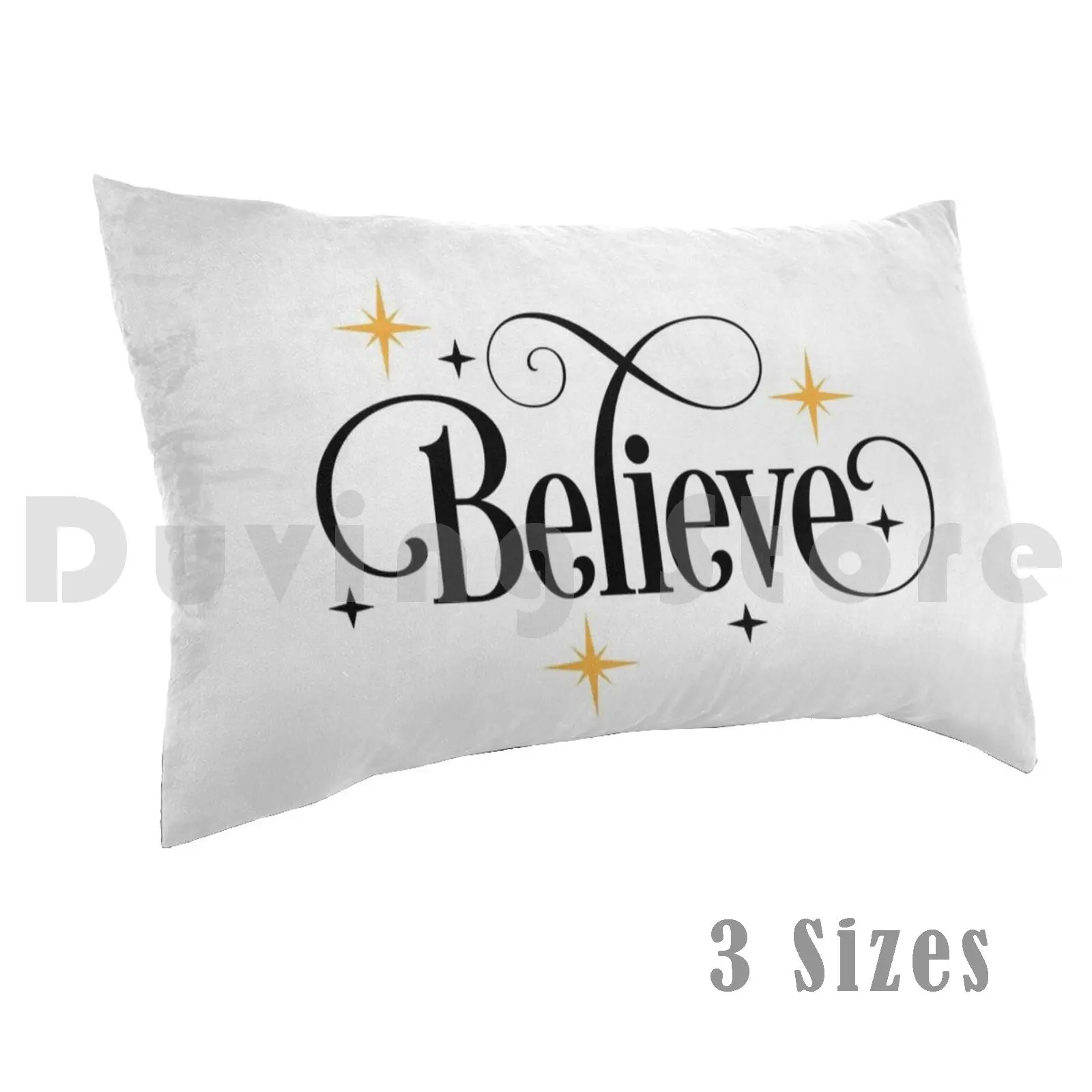 Believe Pillow Case Printed 50x75 Believe Belief Faith Christian Christianity Church Jesus Christmas Believe