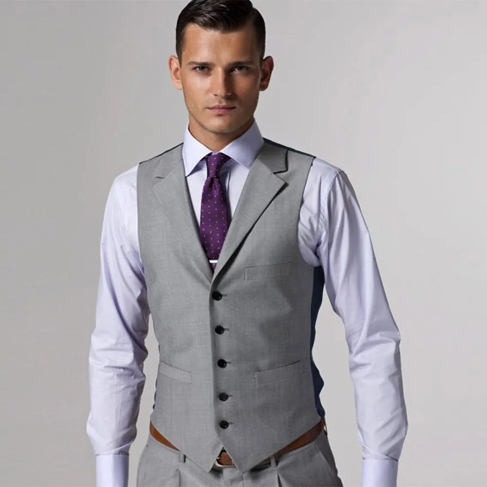 Gray Wedding Suits For Men With 3 Piece Suits Custom Made Suits Groom Suit Men Grey Custom Tailor Made Suits Slim Wedding Tuxedo