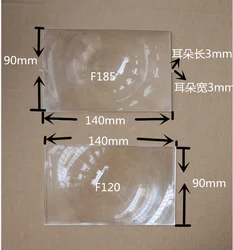 2PCS/lot  140x90mm Plastic PMMA Fresnel Solar Lens Focal Length185mm 120mm for DIY Home Projector