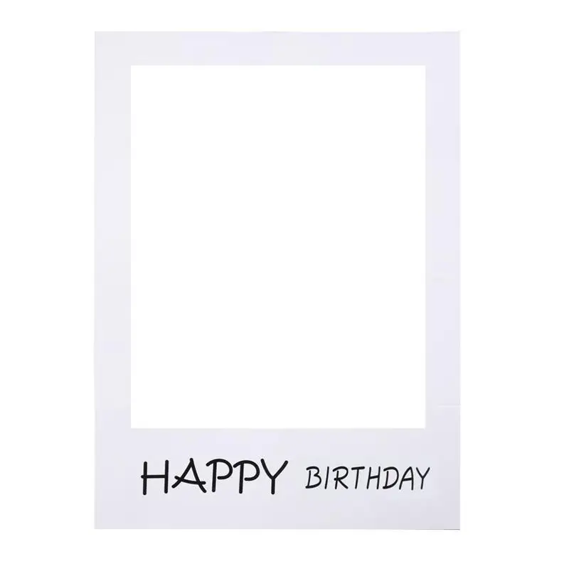 1PC Happy Birthday Photo Frame Anniversary Birthday Pictures Booth Props Party Favors Supplies Decoration