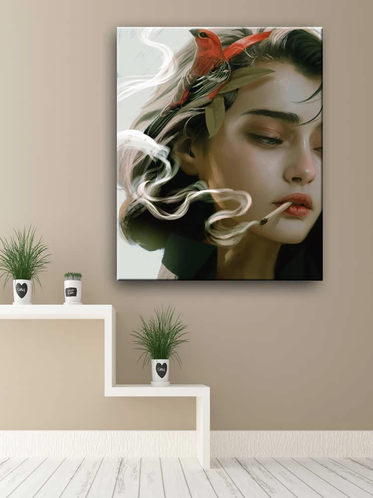 GATYZTORY fai da te dipingi con i numeri per le donne adulte pittura su tela cornice per pittura a olio per regalo fai da te Wall Art Picture Artwork