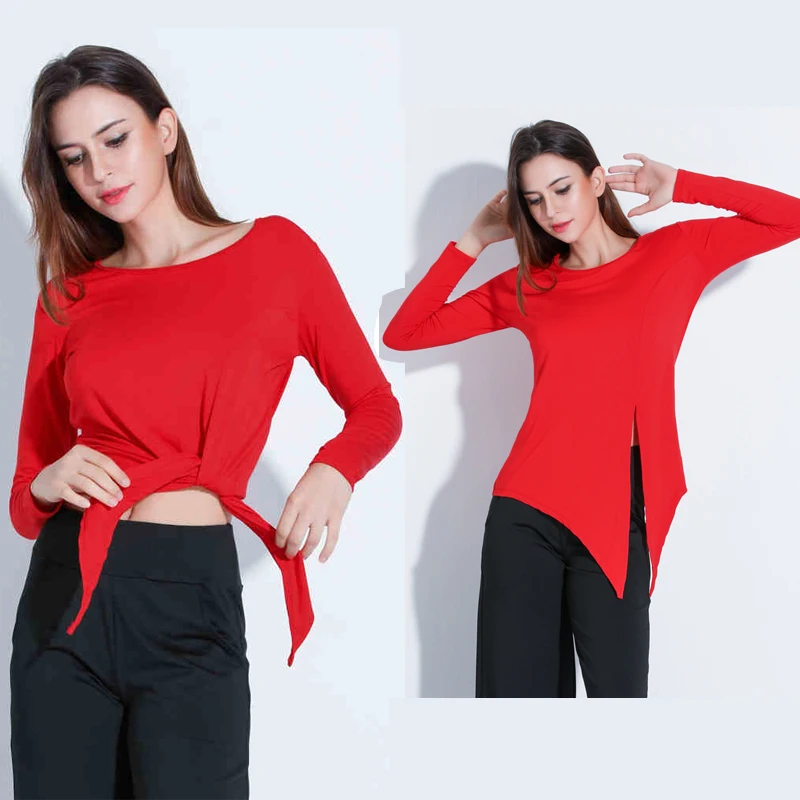 

Latin Dancing Shirt Women Costume Top Sexy Up Ballroom Modern Salsa Tango Latin Training Shirts Female Dancewear Tops Adult