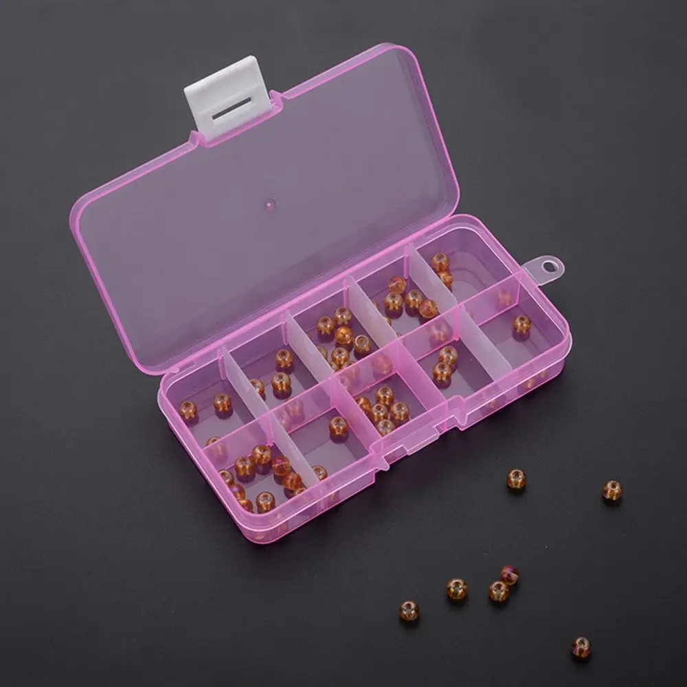 10/24 Grid Colrful Transparent Plastic Storage Box Square Jewelry Beads Container Small Items Case Sundries Organizer Accessory