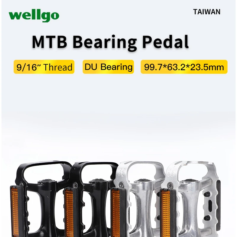 WELLGO M248 Mountainbike Pedal Rennrad Fixed Gear DU Lager Rutschfeste Ultraleichte Pedal Pedal Gewinde Fahrrad Zubehör – Detail 1