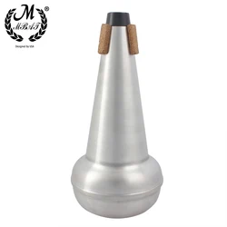 M MBAT Trombone Straight Tube Mute Aluminum Silencer Soprano Alto Tenor Trombone Practice Silencer Brass Instrument Accessories