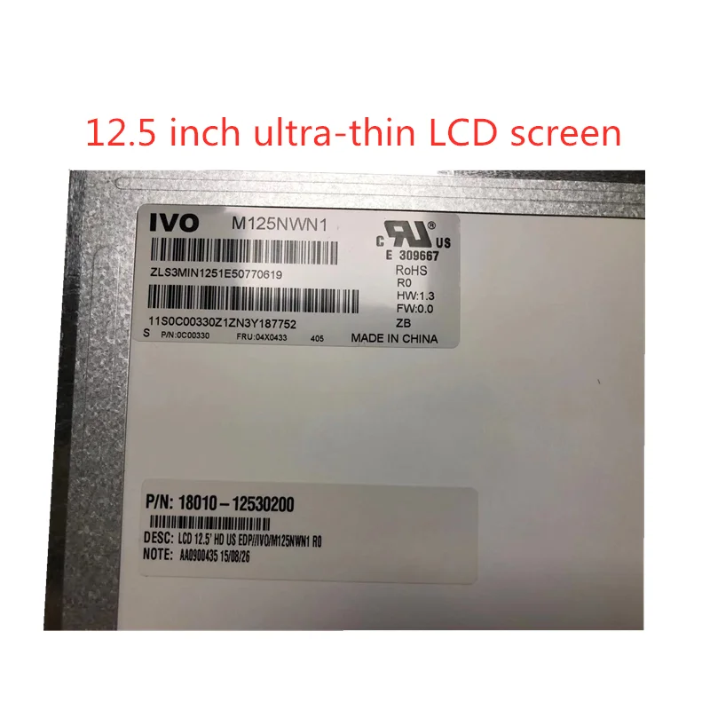 12.5 inch Laptop LAPTOP M125NWN1 R0 LP125WH2 TPH1 HB125WX1-200 B125XTN01.0 EDP 30pin Matrix LCD LED SCREEN