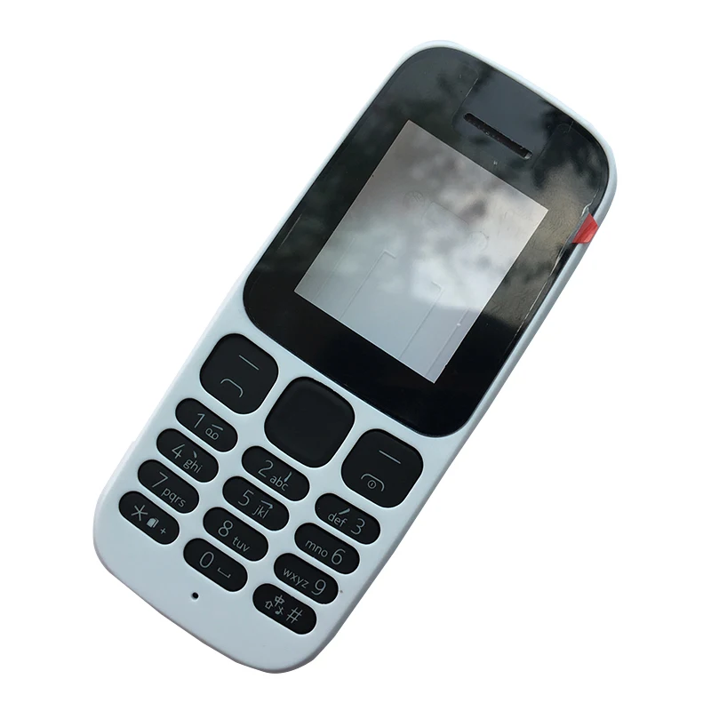 For Nokia 105 2017 TA-1010 Plastic New Full Housing Battery Cover+Front Frame+English Keypad+Logo