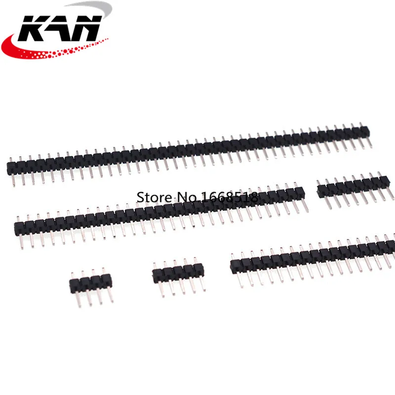 2.54mm Single Row Male 2~40P Breakaway PCB Board Pin Header Connector Strip Pinheader 2/3/4/5/6/8/10/12/15/20/40Pin For Arduino