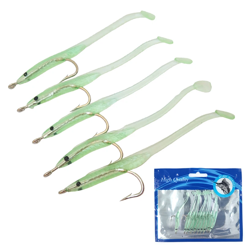 10-pieces Soft Fishing Lure Eel Silicone Artificial Bait 6.8cm/1g 5.6cm/0.6g Sea Fishing Wobblers Swimbaits